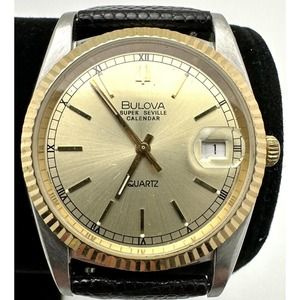 Rare! Bulova Accutron Super Seville Calendar Quartz